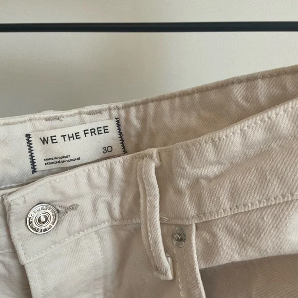 Free People We The Free Tennessee Low-Rise Boyfriend Jeans Size 30 Ecru - Picture 8 of 16